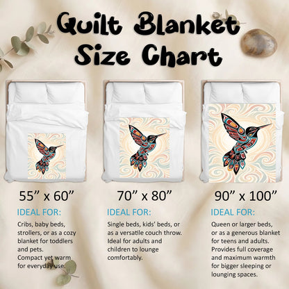 Crimson Hummingbird Grace Personalized Premium Blanket