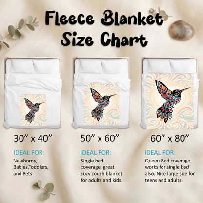 Crimson Hummingbird Grace Personalized Premium Blanket