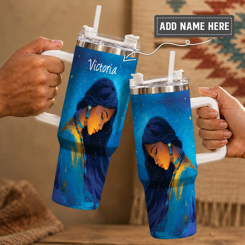 Turquoise Woman Grace Personalized Tumbler