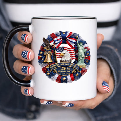 USA Flag Eagle Liberty Bell 250th Anniversary Decal 1776-2026 Patriotic Sticker