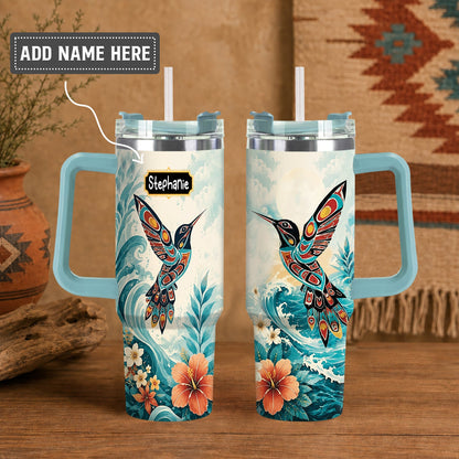 Tropical Hummingbird Dream Personalized Tumbler
