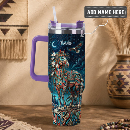 Moonlit Horse Legacy Personalized Tumbler