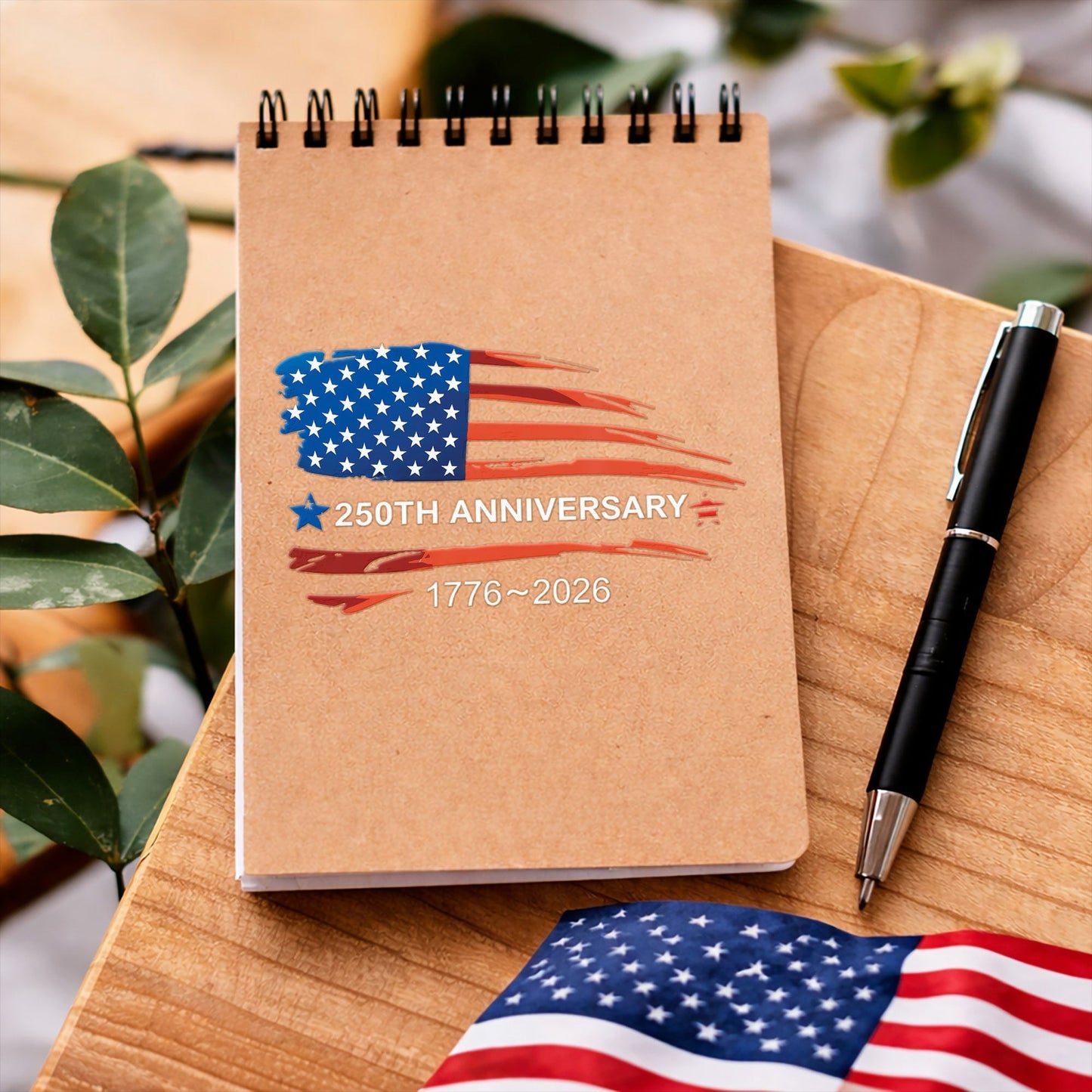 250 Years of America Flag Decal – 1776-2026 Semi-Centennial Car Window Sticker