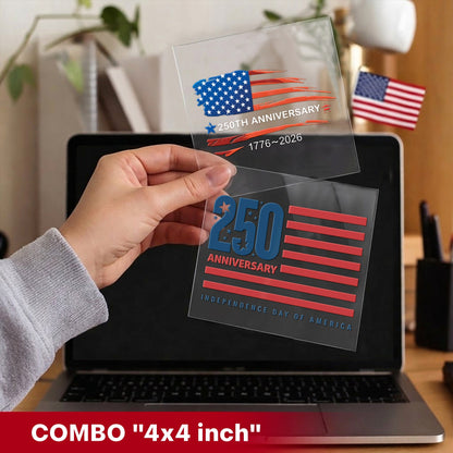 250 Years of America Flag Decal – 1776-2026 Semi-Centennial Car Window Sticker