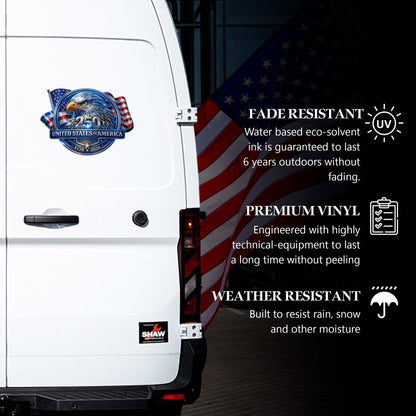 USA 250th Anniversary Eagle Decal – United States of America 1776–2026 Patriotic Sticker