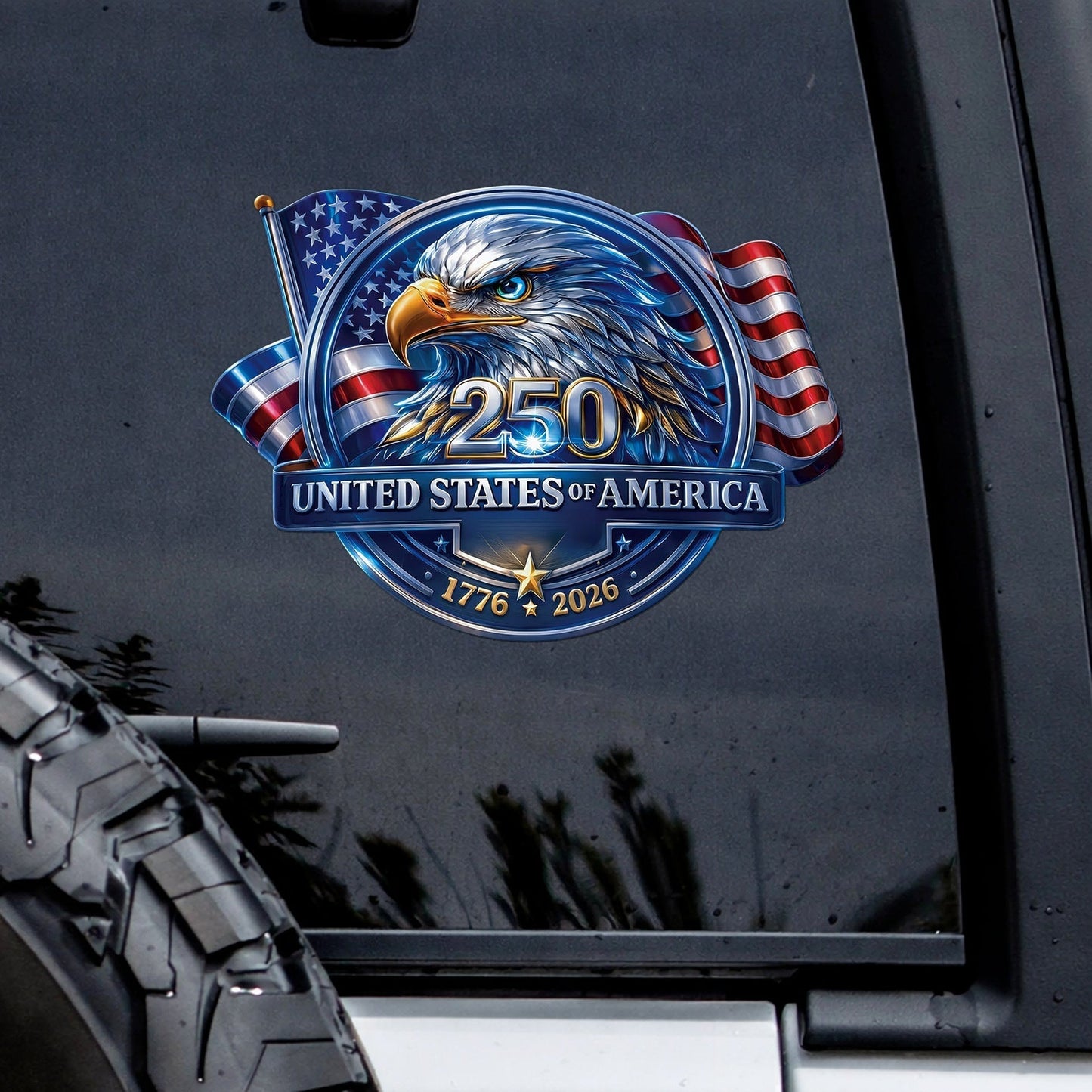 USA 250th Anniversary Eagle Decal – United States of America 1776–2026 Patriotic Sticker