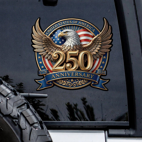 American Eagle 250th Anniversary Decal – 1776-2026 USA Commemoration Sticker for Car