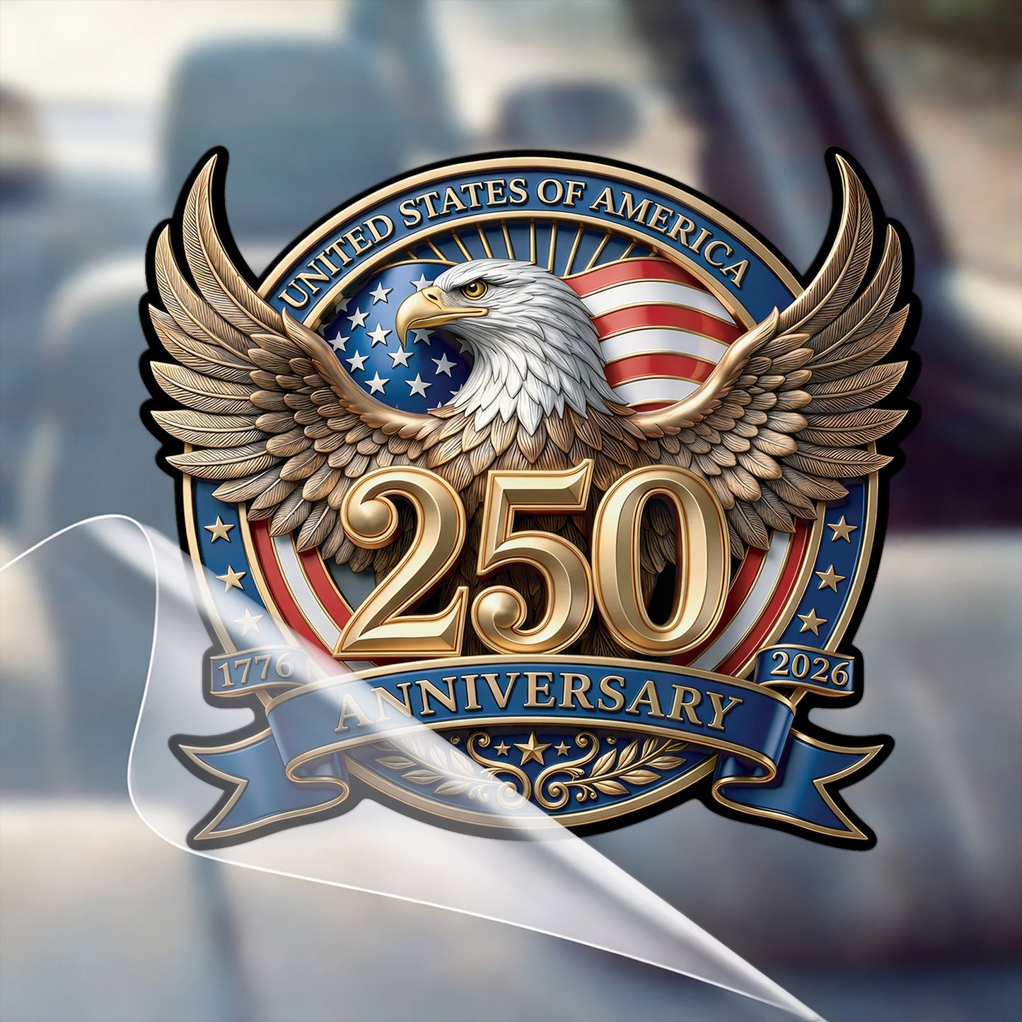 American Eagle 250th Anniversary Decal – 1776-2026 USA Commemoration Sticker for Car