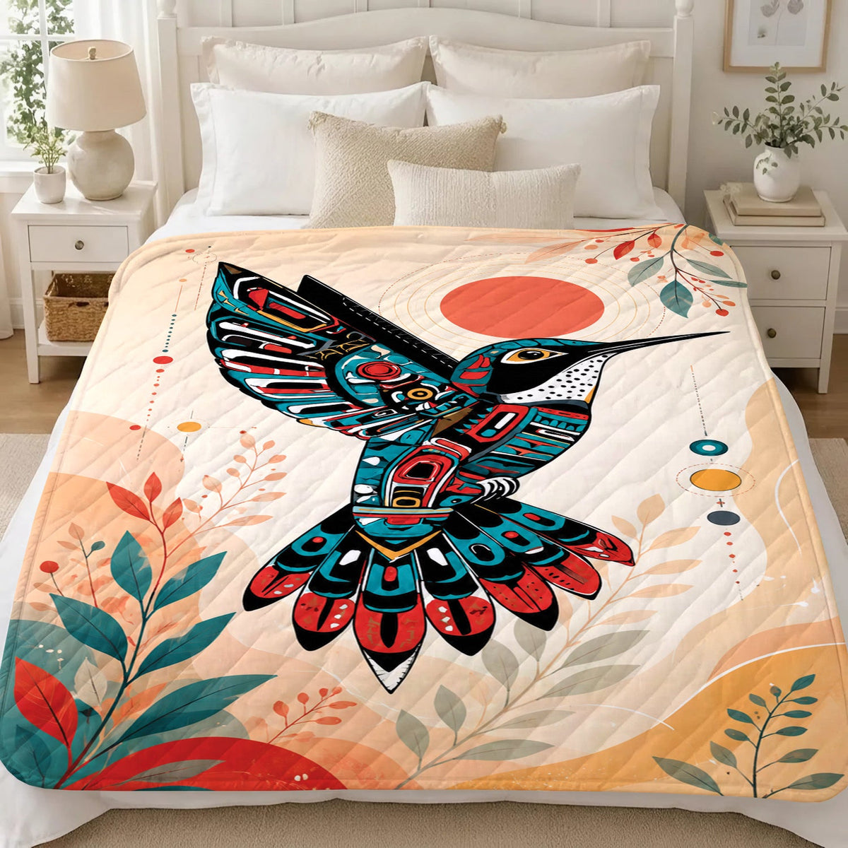Hummingbird Solar Awakening Personalized Premium Blanket