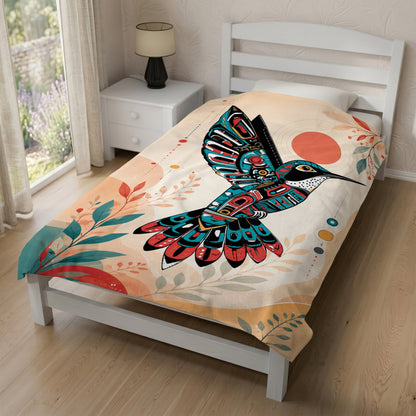 Hummingbird Solar Awakening Personalized Premium Blanket
