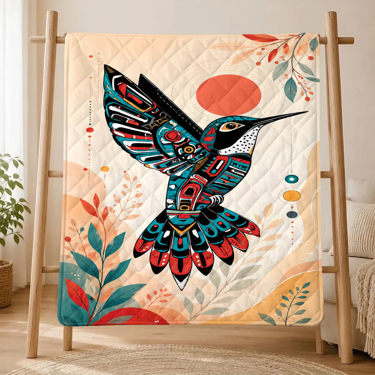Hummingbird Solar Awakening Personalized Premium Blanket