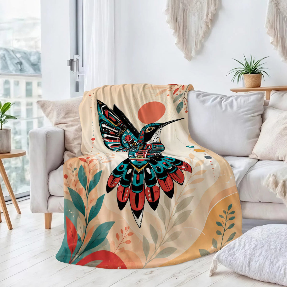 Hummingbird Solar Awakening Personalized Premium Blanket