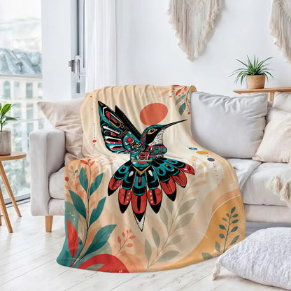 Hummingbird Solar Awakening Personalized Premium Blanket