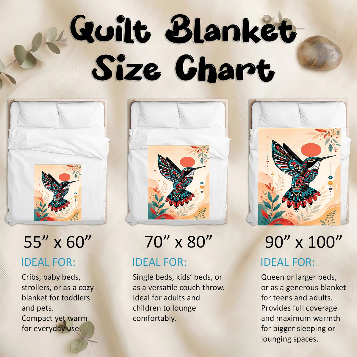 Hummingbird Solar Awakening Personalized Premium Blanket