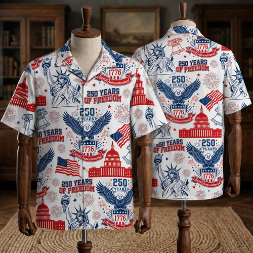 Personalized 250 Years Of Freedom America Hawaii Shirt