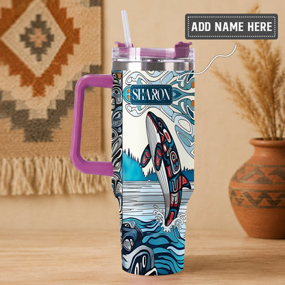 Crimson Orca Passage Personalized Tumbler