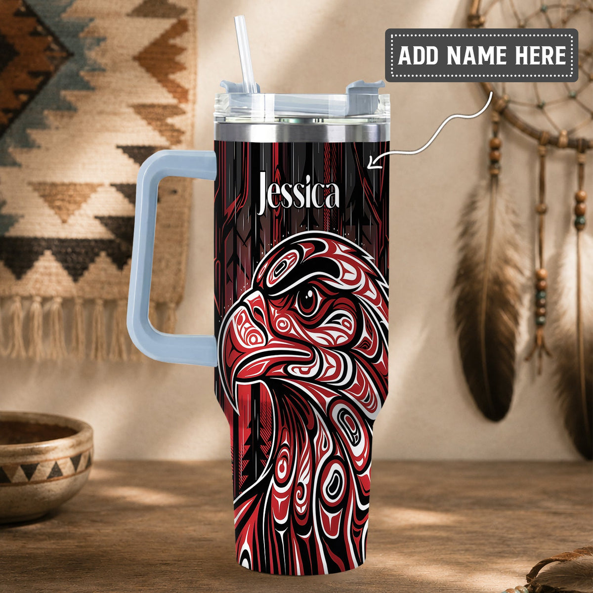Red Eagle Guardian Personalized Tumbler