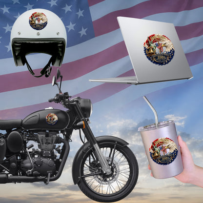 God Bless America 250th Anniversary Decal, Christian Eagle Patriotic Window Sticker