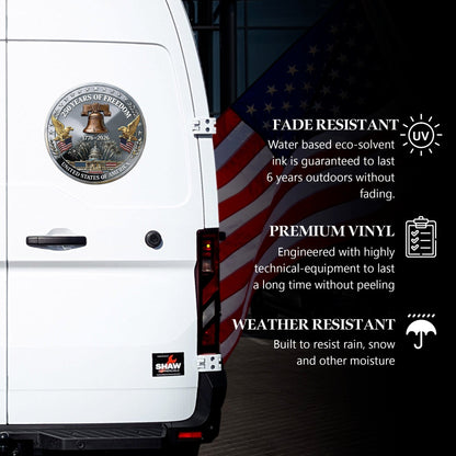 USA 250 Years of Freedom Decal – Capitol Building, Eagle, and Liberty Bell 1776-2026