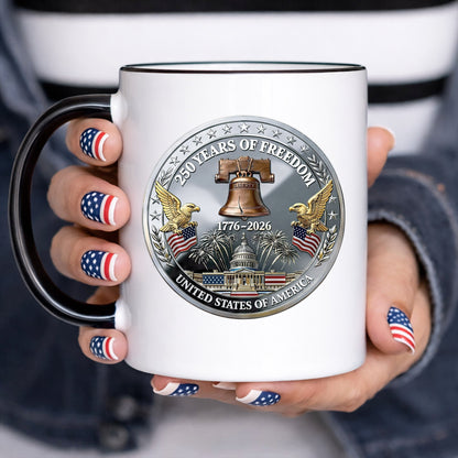 USA 250 Years of Freedom Decal – Capitol Building, Eagle, and Liberty Bell 1776-2026