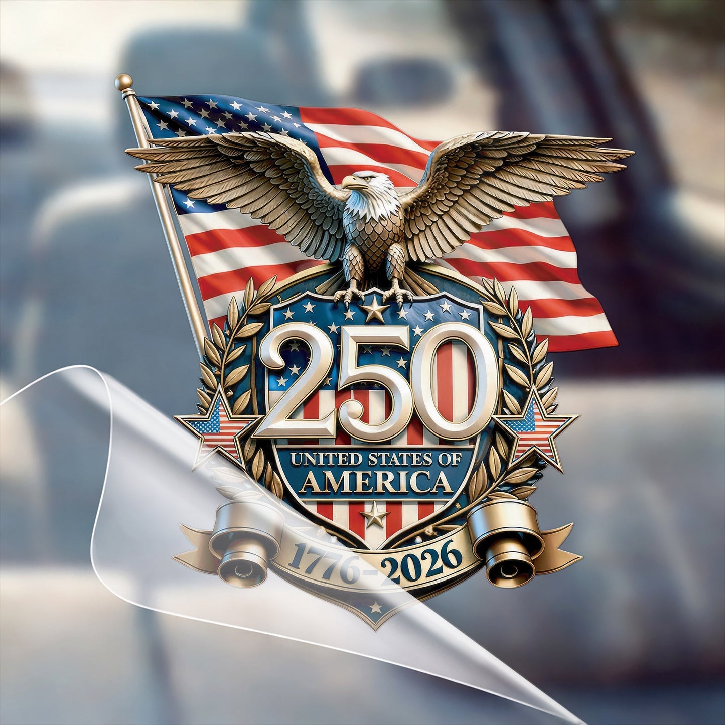 United States of America 250th Anniversary Decal – Eagle, Flag, 1776-2026 Sticker