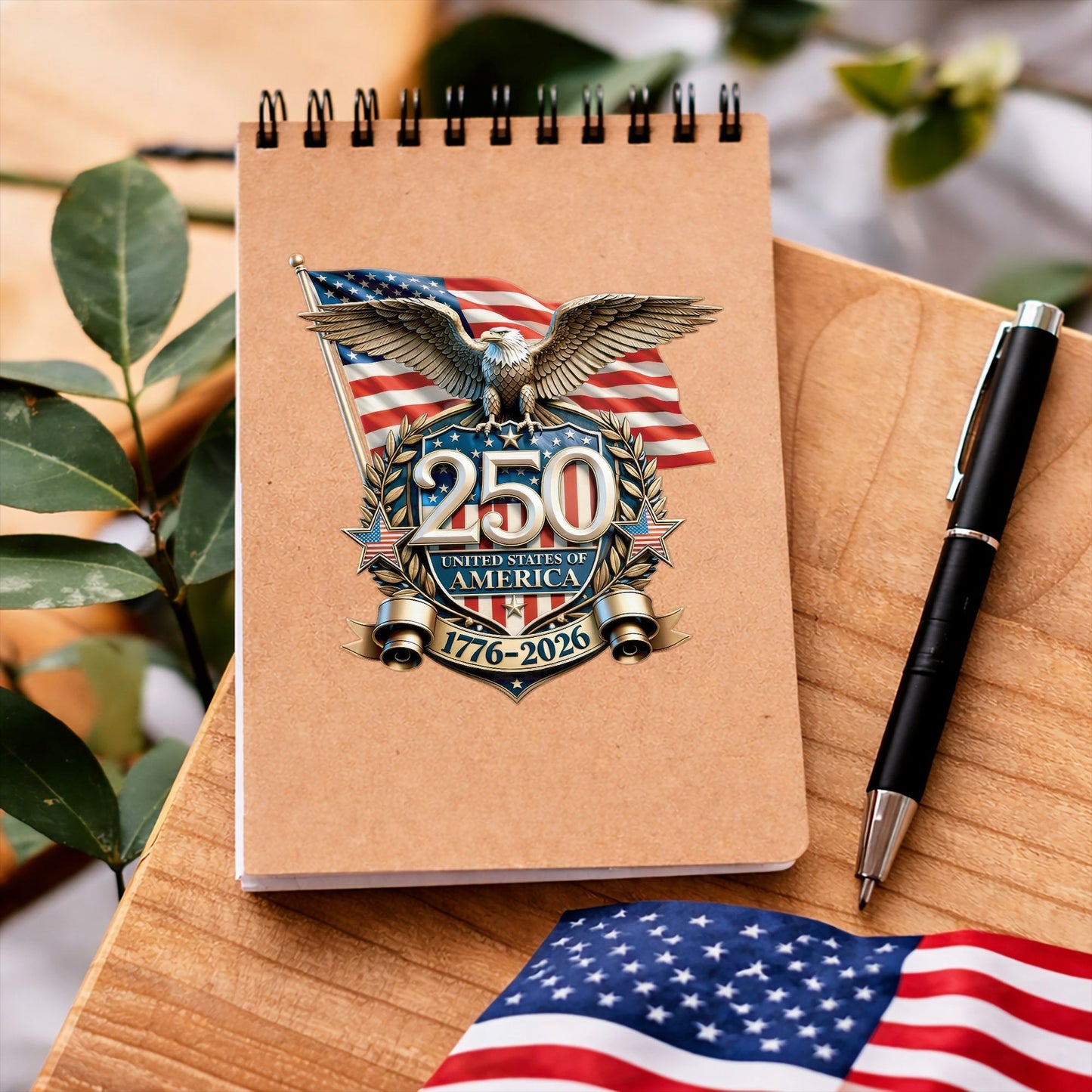 United States of America 250th Anniversary Decal – Eagle, Flag, 1776-2026 Sticker