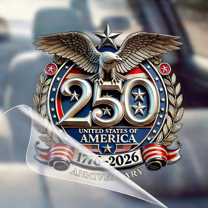 LIMITED TIME OFFER - Faith Family USA Eagle Cross Decal – 250th Anniversary 1776-2026