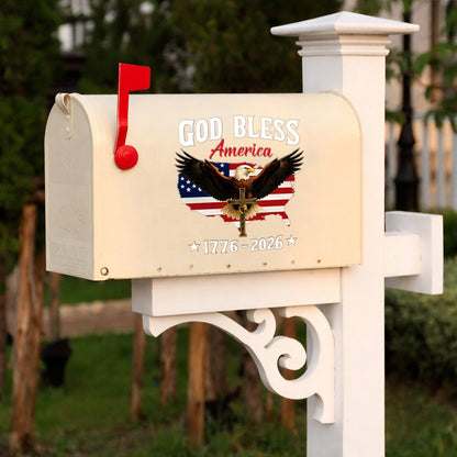 🔥 LIMITED TIME OFFER - God Bless America 250th Anniversary Decal, Christian Eagle Patriotic