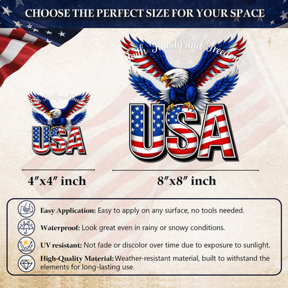 LIMITED TIME OFFER - Faith Family USA Eagle Cross Decal – 250th Anniversary 1776-2026