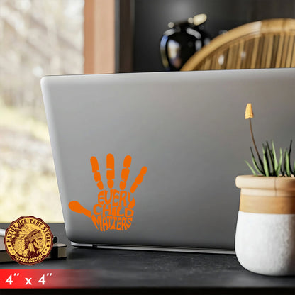 Orange Handprint Remembrance Decal