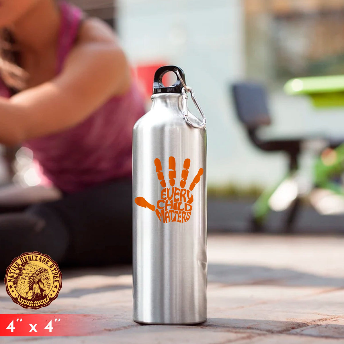 Orange Handprint Remembrance Decal