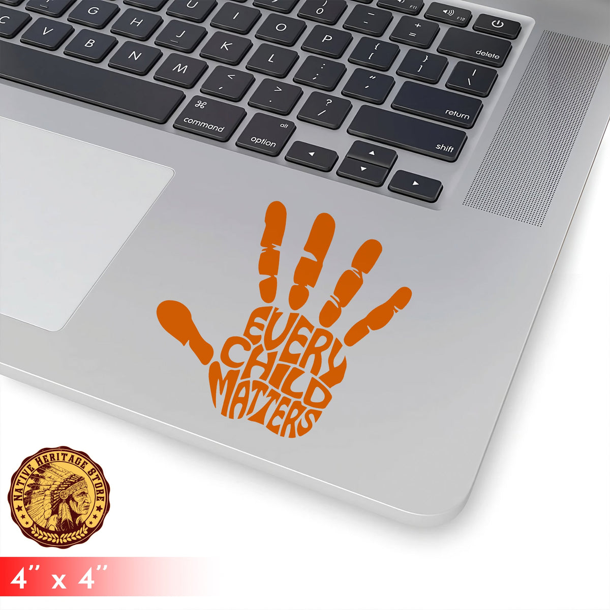 Orange Handprint Remembrance Decal