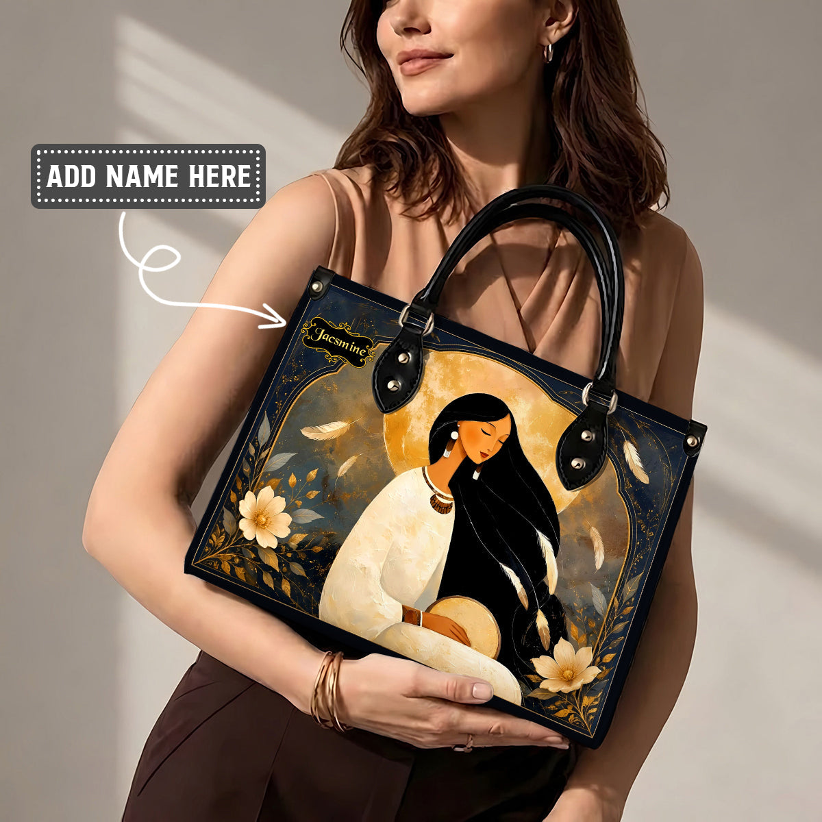 Lunar Woman Grace Personalized Leather Bag