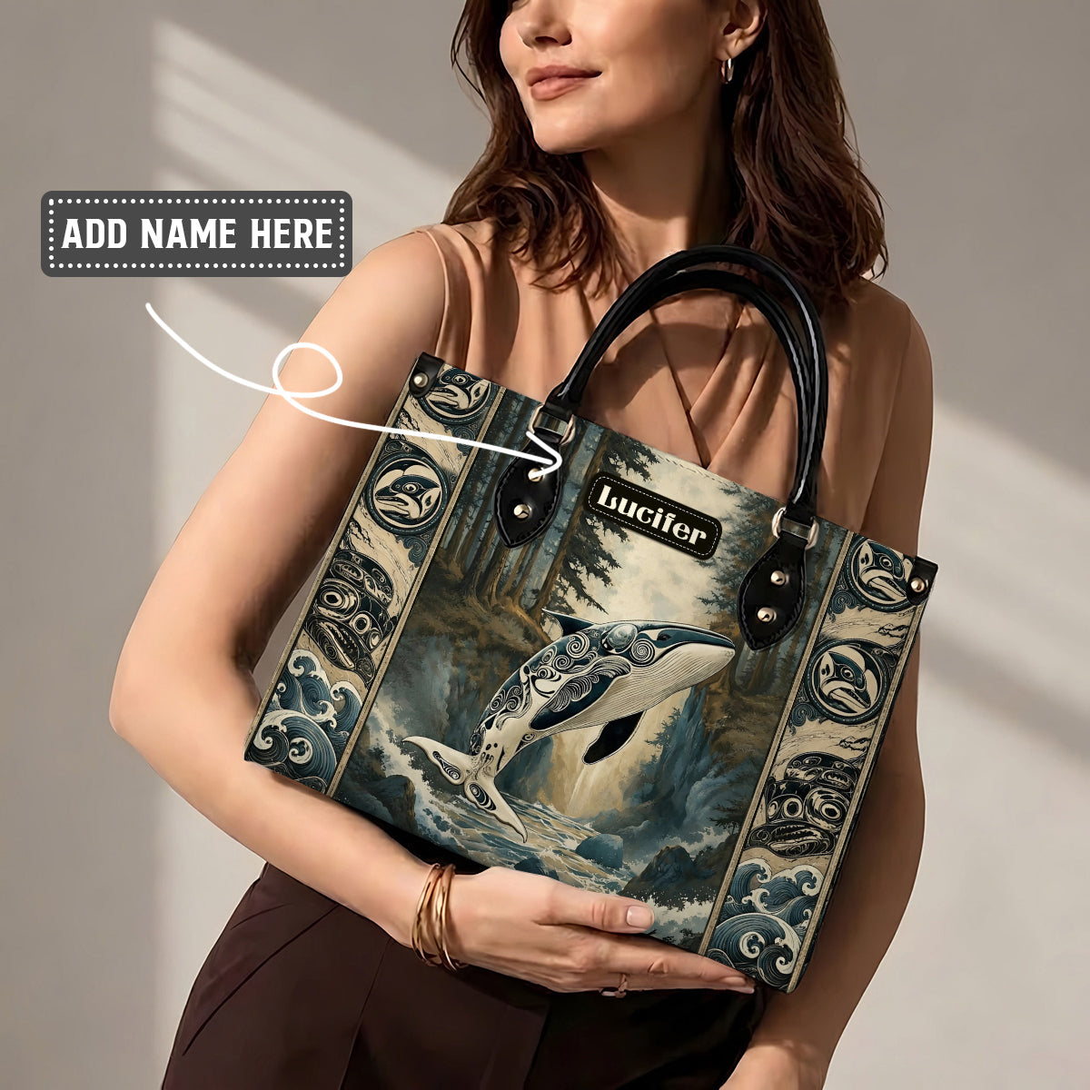Orca Ocean Legacy Personalized Leather Bag