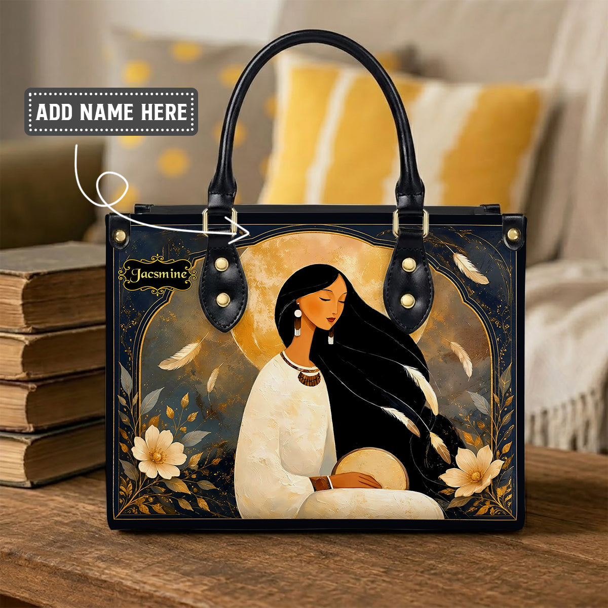 Lunar Woman Grace Personalized Leather Bag