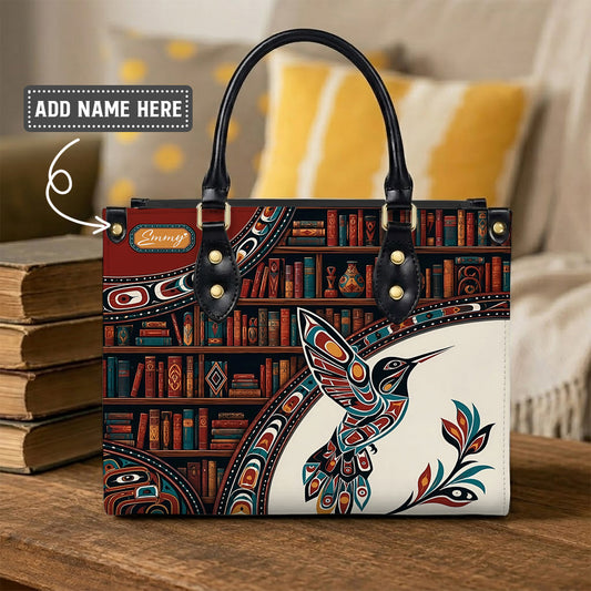 Hummingbird Ancient Tales Personalized Leather Bag