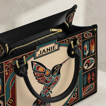 Hummingbird Heritage Flight Personalized Leather Bag
