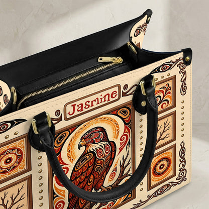 Crimson Hawk Legacy Personalized Leather Bag