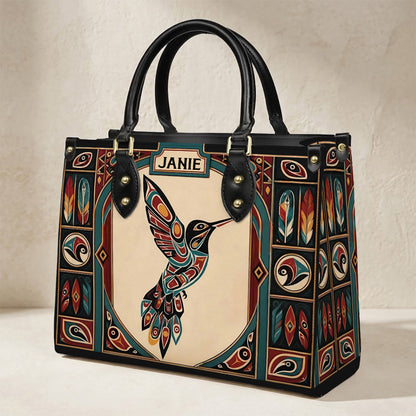 Hummingbird Heritage Flight Personalized Leather Bag