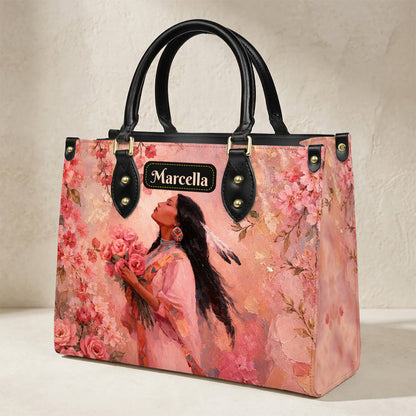 Rose Woman Elegance Personalized Leather Bag