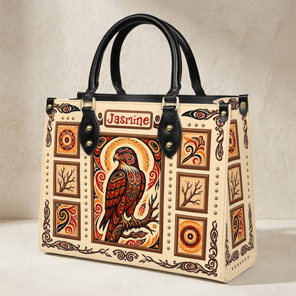 Crimson Hawk Legacy Personalized Leather Bag