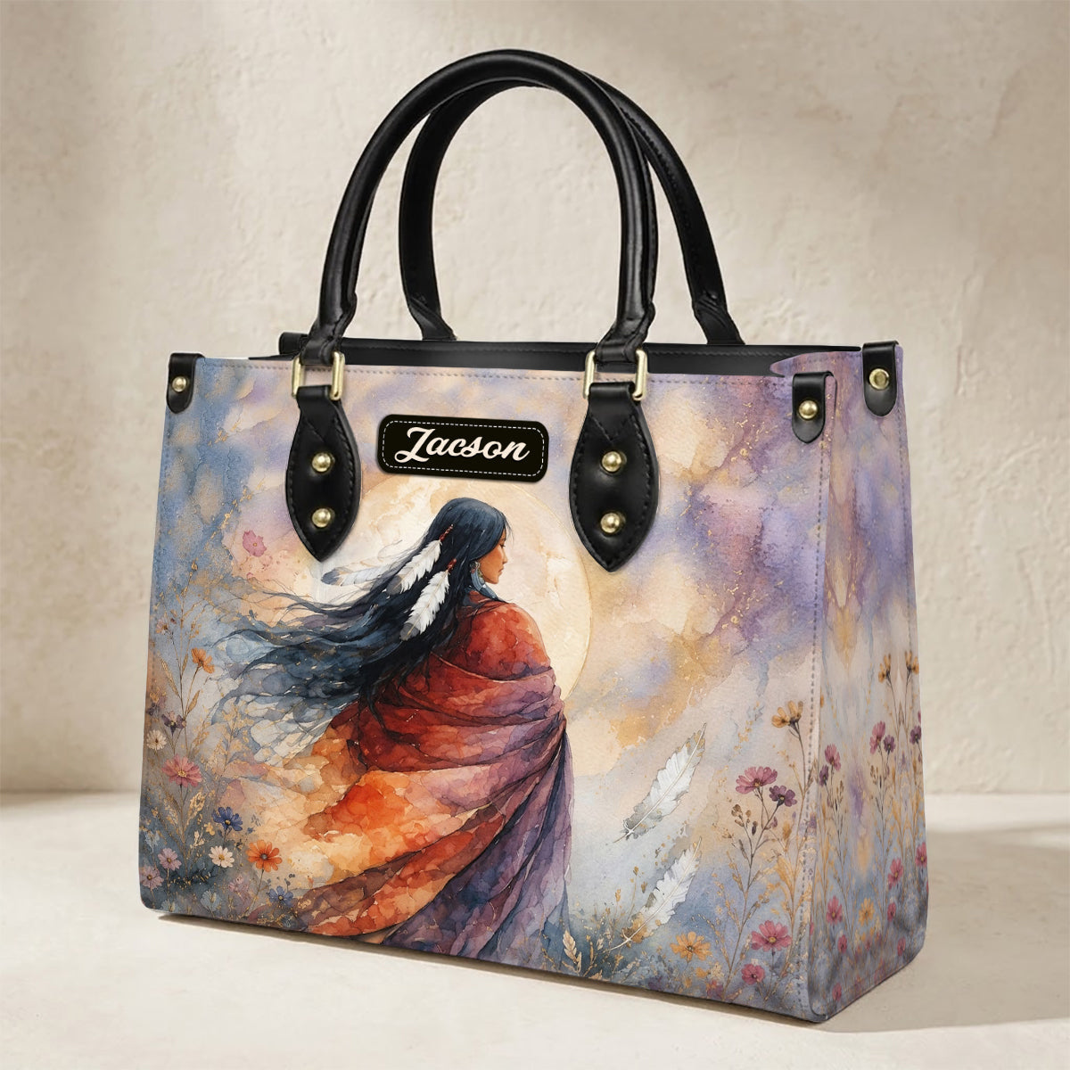 Free Woman Spirit Personalized Leather Bag
