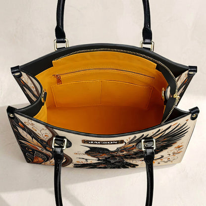 Raven Ember Spirit Personalized Leather Bag