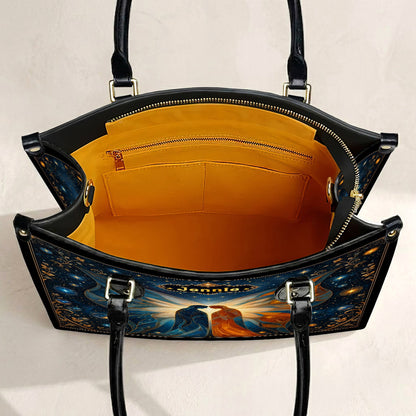 Twin Souls Embrace Personalized Leather Bag