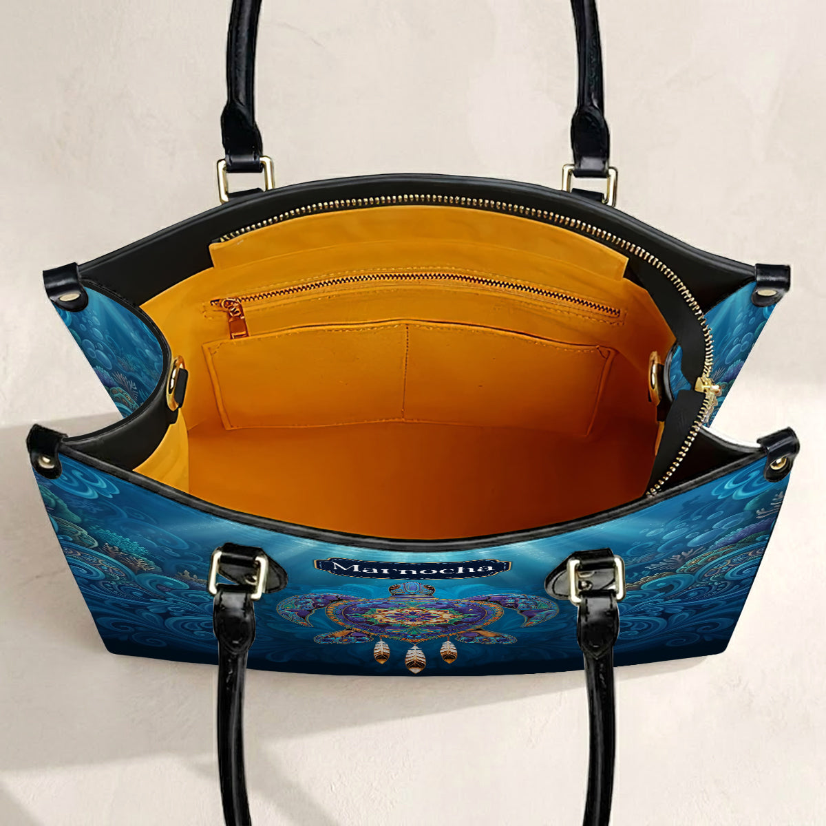 Celestial Turtle Spirit Personalized Leather Bag