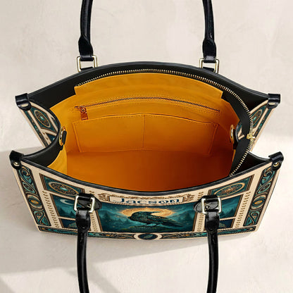 Raven’s Echo of Eternity Personalized Leather Bag