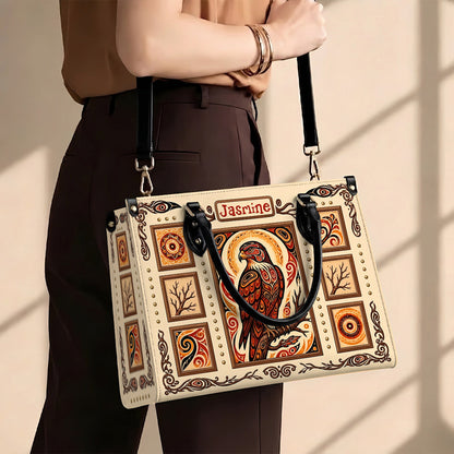 Crimson Hawk Legacy Personalized Leather Bag