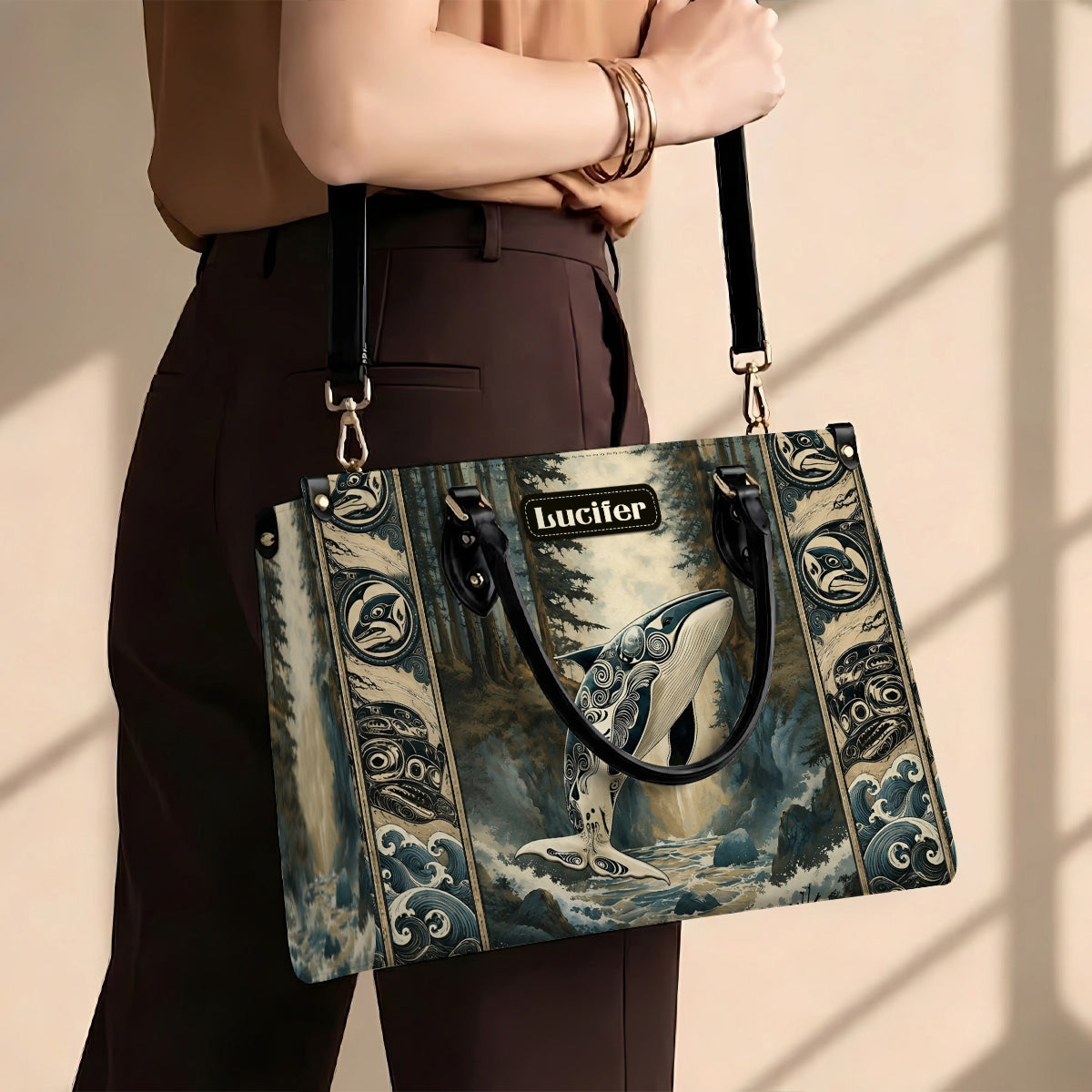 Orca Ocean Legacy Personalized Leather Bag