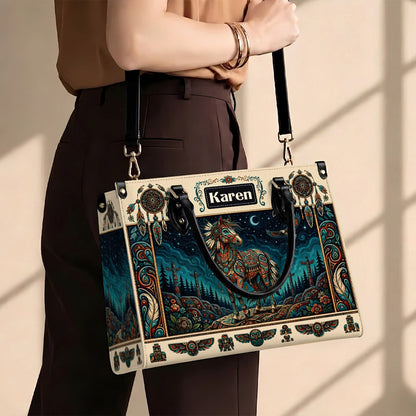 Moonlit Horse Legacy Personalized Leather Bag