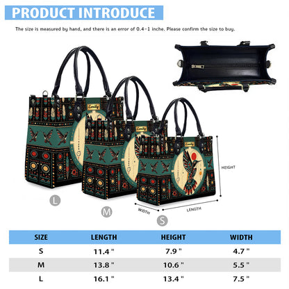 Hummingbird Solar Awakening Personalized Leather Bag